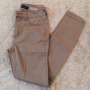 Tan High Waisted Jegging Pants